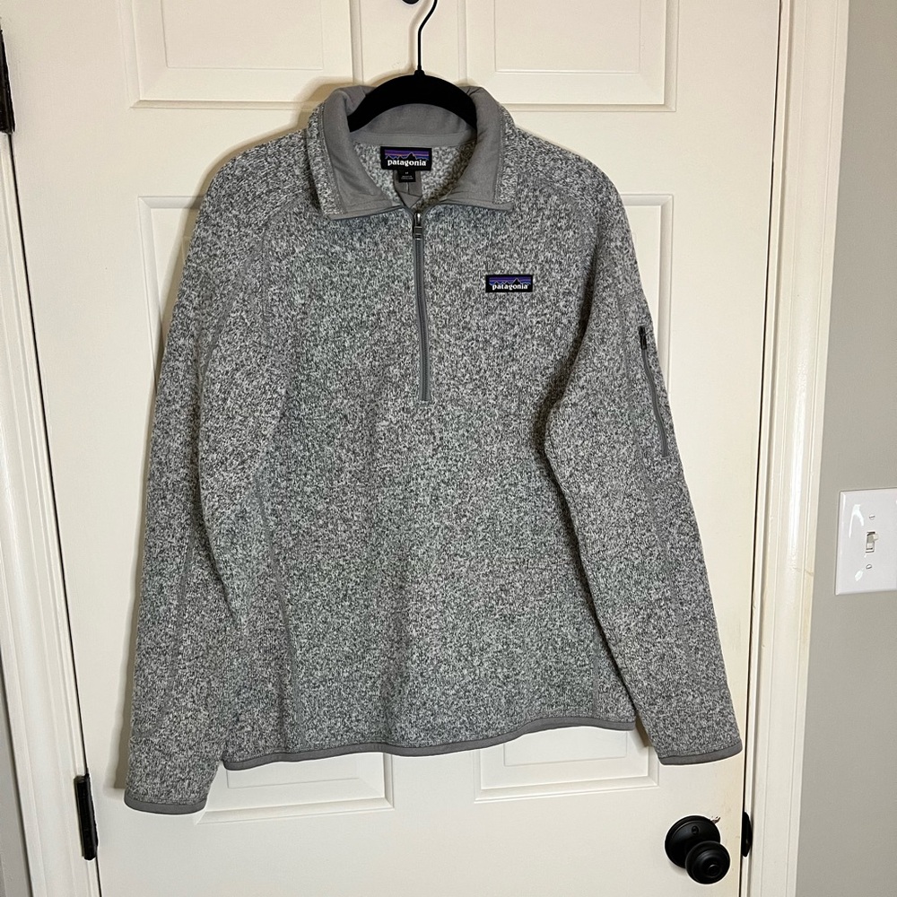 Patagonia Women’s 1/4 Zip-Up Sweater in Heather Gray